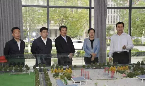 市長陳青，副市長王月成陪同省電力投資集團公司總經(jīng)理李輝一行深入階州廣場視察