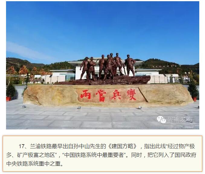 蘭渝鐵路最早由孫中山先生提出？在隴南，你不知道的事兒還有……
