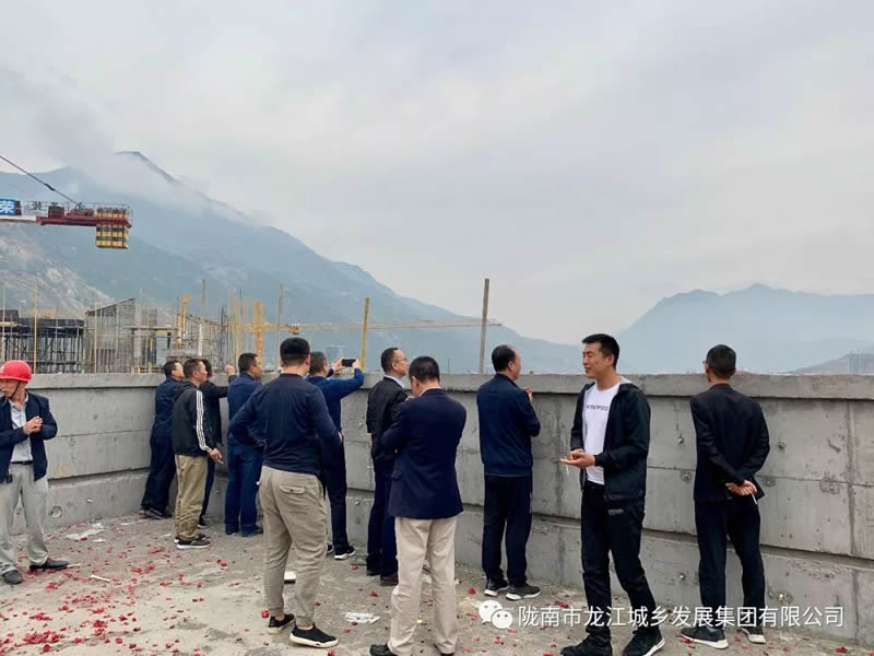 匠心傾注、喜封金頂——龍江?雙子座商住小區(qū)主體順利封頂