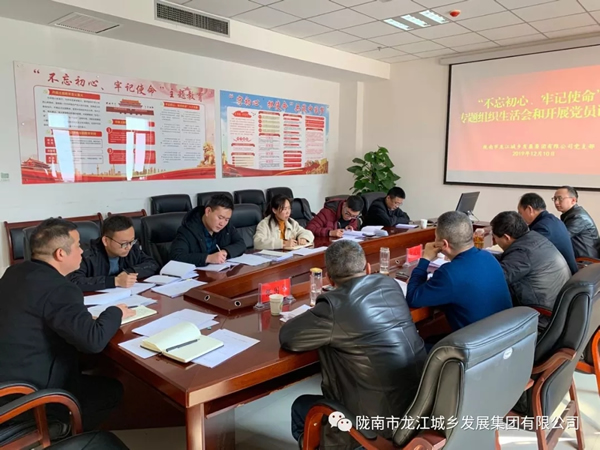 市龍江集團(tuán)黨支部召開(kāi)“不忘初心、牢記使命”專(zhuān)題組織生活會(huì)和民主評(píng)議黨員會(huì)議